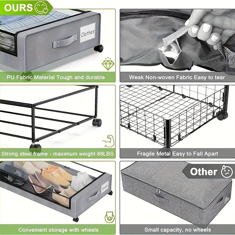 Rolling Underbed Storage Organizer